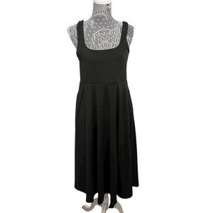 Quince Black Tank Midi Dress | Size Large